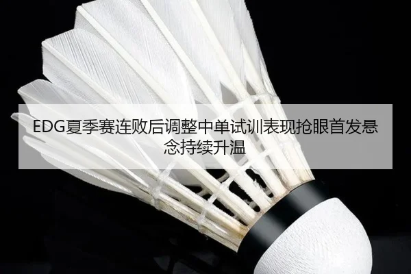EDG夏季赛连败后调整中单试训表现抢眼首发悬念持续升温